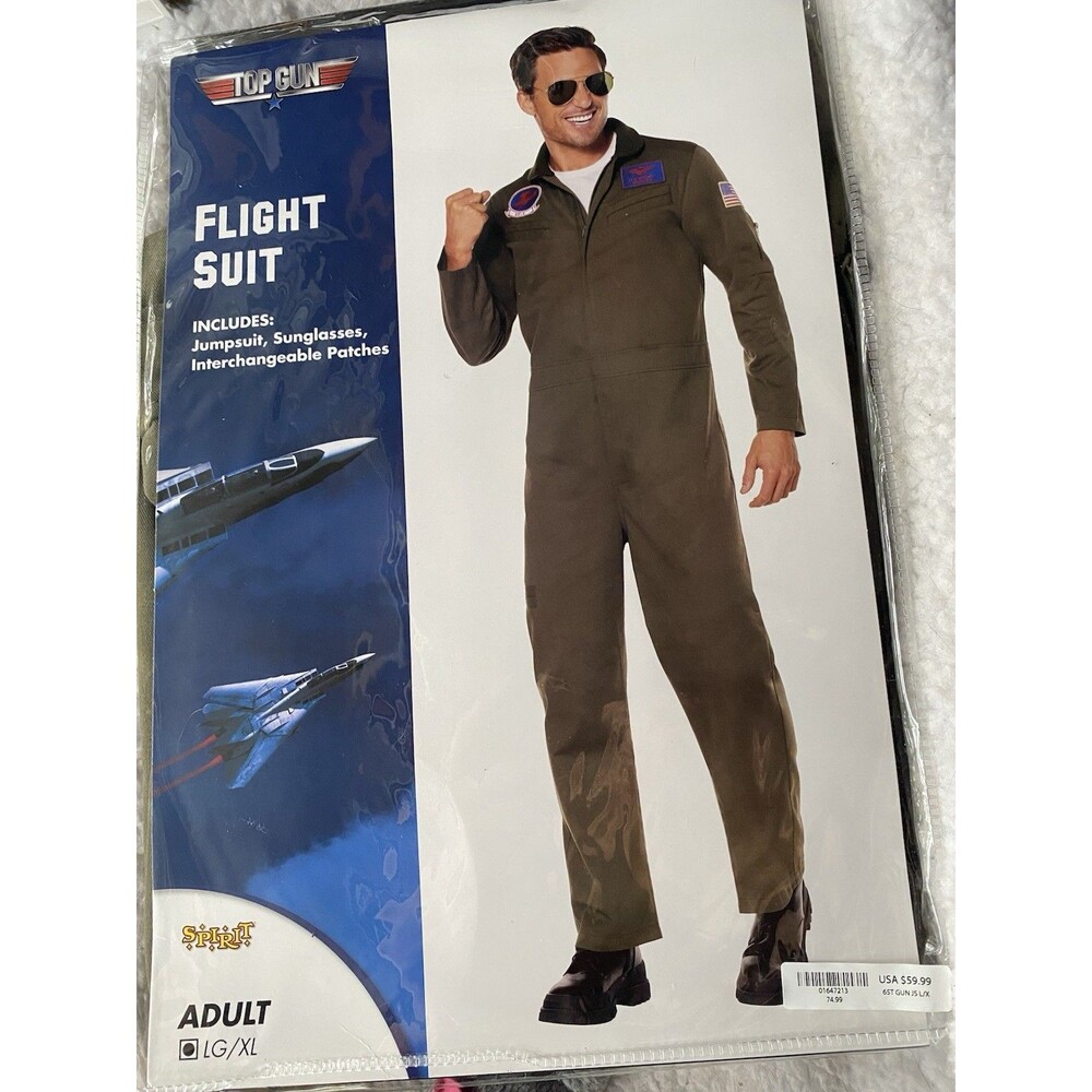 Pete Mitchelle or Goose Top Gun Flight Suit Costume Adult L/XL